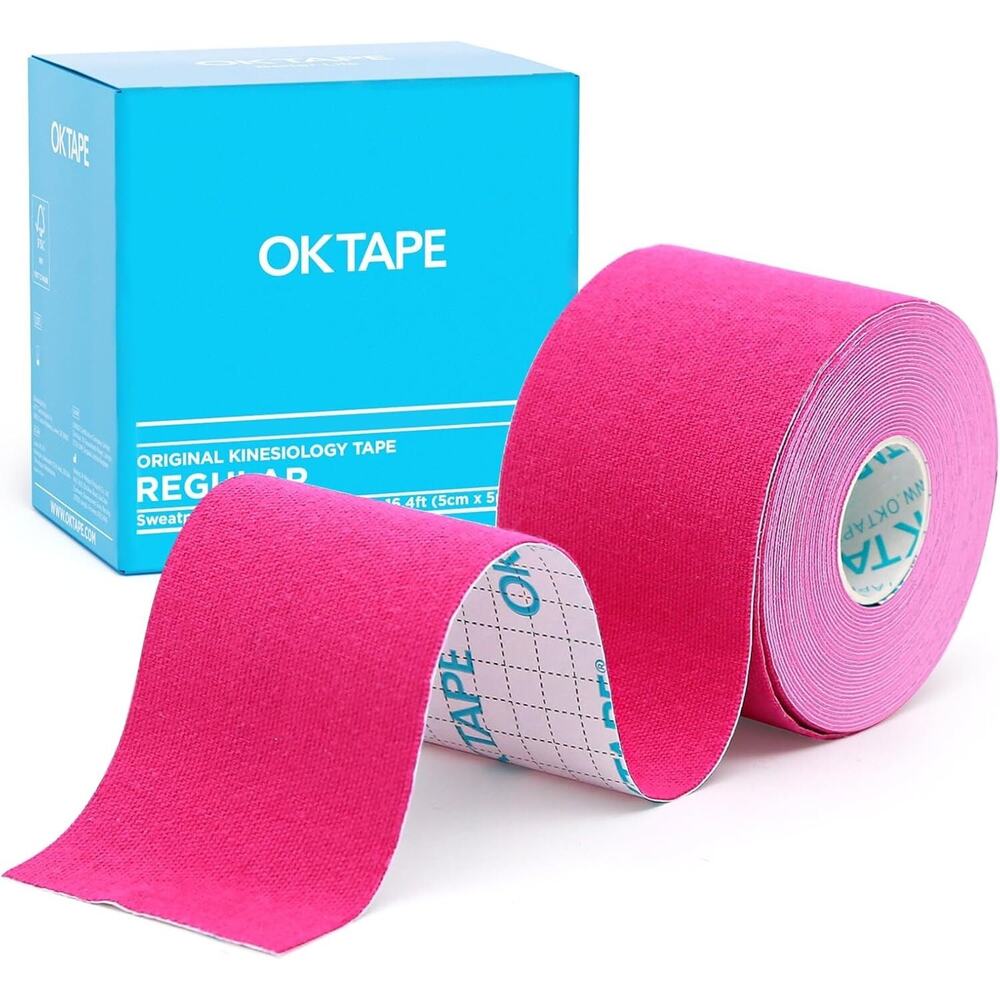 Ok Tape Kinesiology Tape Muscle Pain Relief 1 Roll Pink 2in Wide Cut to Length